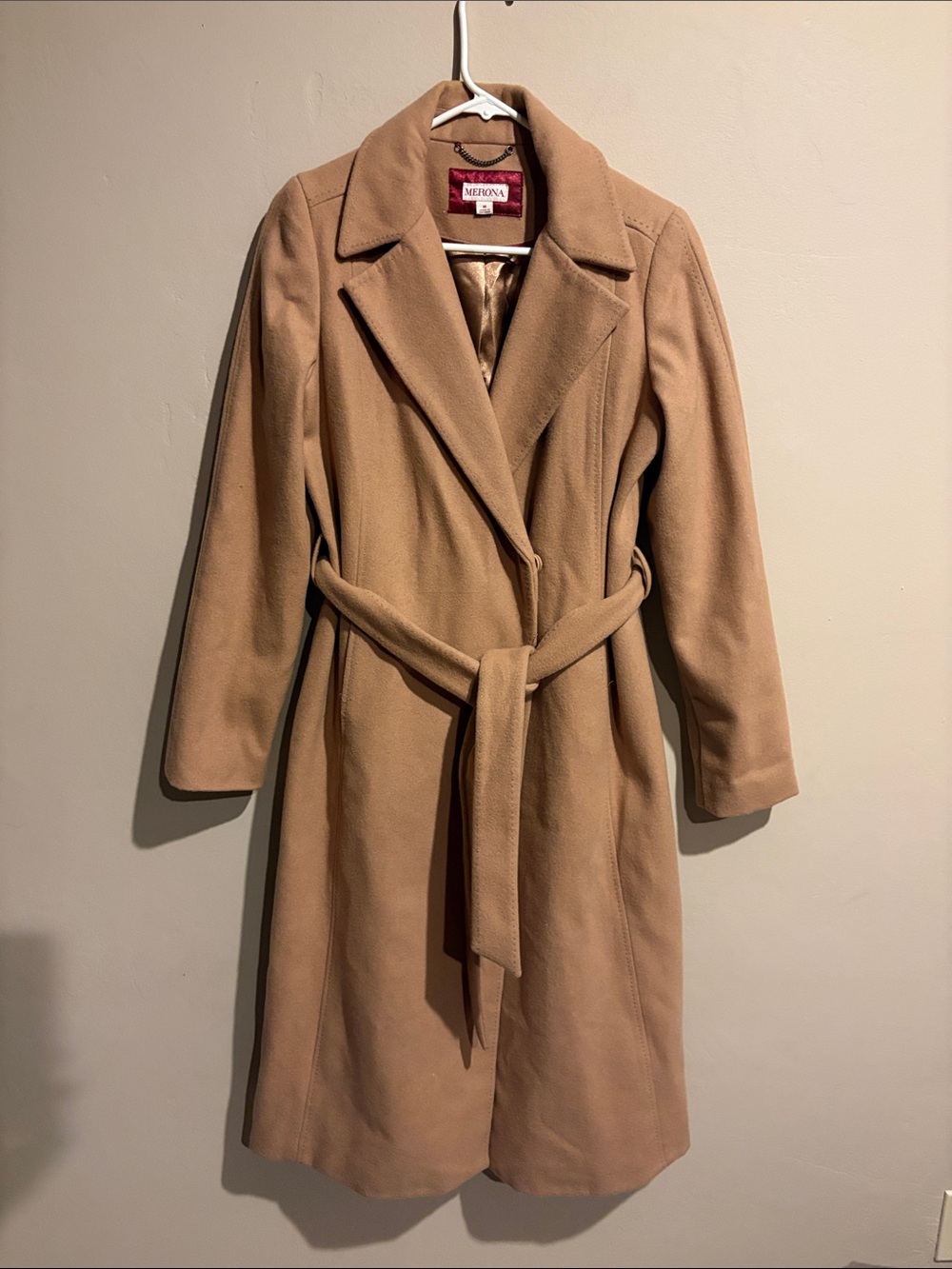 Merona Camel Belted Trench Coat